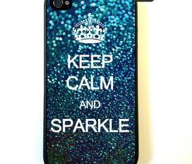 Keep Calm And Sparkle - iPhone 4 Case, iPhone 4s Case, iPhone 4 Hard Case, iPhone Case