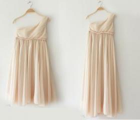 3 Colors Greek Goddess Elegant Dress Champagne Short Gown/ Bridesmaid Dress 