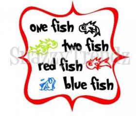 One Fish Two Fish Dr.Seuss Vinyl Wall Decal