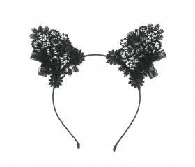 Lace cat ears headband.