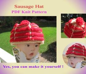 Knit Pattern - Sausage Hat (23VC2012)