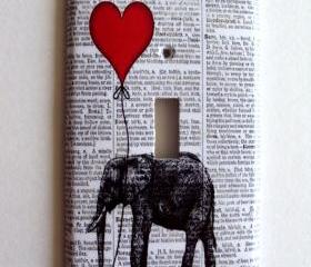 Switchplate Vintage Dictionary Art on Switchplate Cover Be Mine Single Switchplate Cover