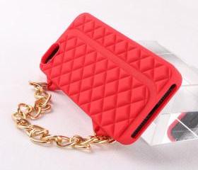 Fashion Red Lady Hand Bag Soft Case For Iphone 5